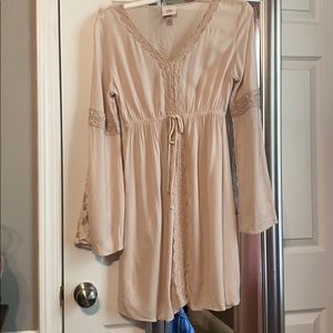 A light pink mini dress